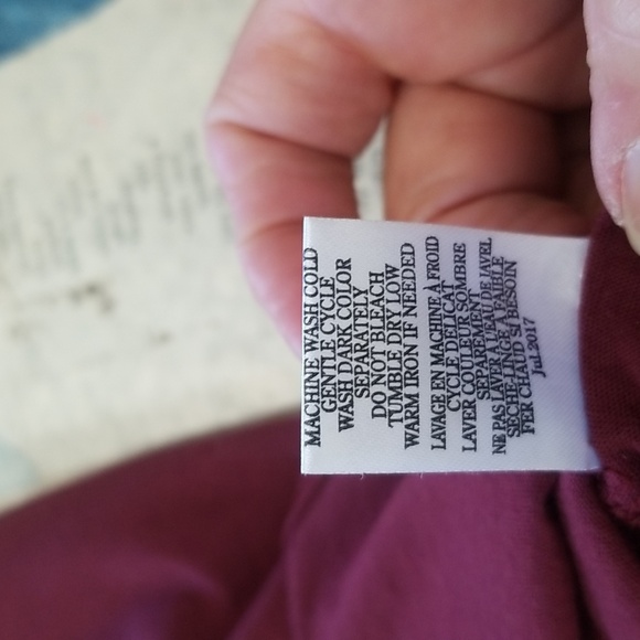 NWT Z Supply Size S Women's Burgundy Long Sleeve Top - Picture 8 of 8